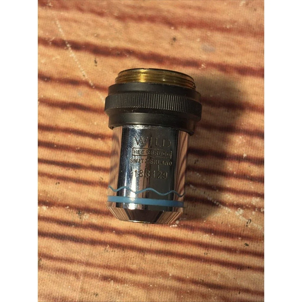 WILD HEERBRUGG 10X PLAN PL FLUOTAR OBJECTIVE MICROSCOPE LENS M20 M11